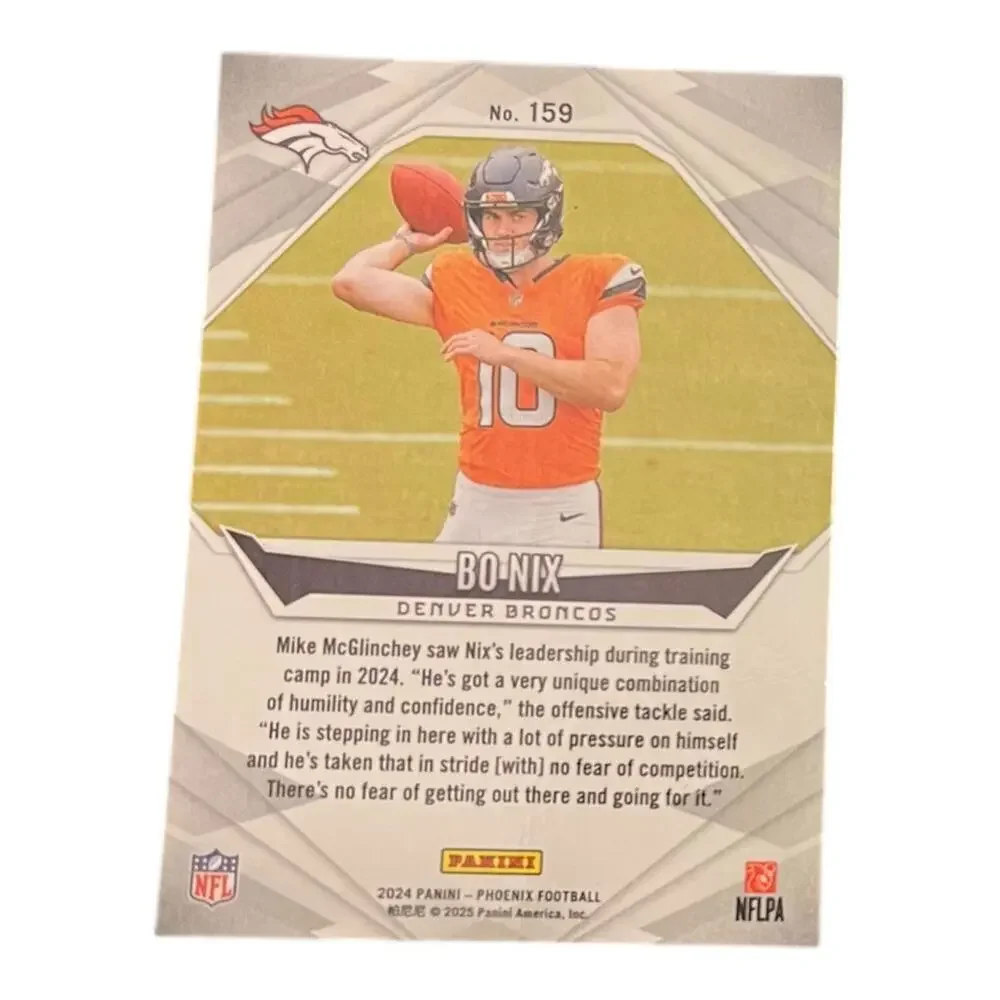 2024 Panini Phoenix Bo Nix Silver Rookie RC SP #159 Denver Broncos
